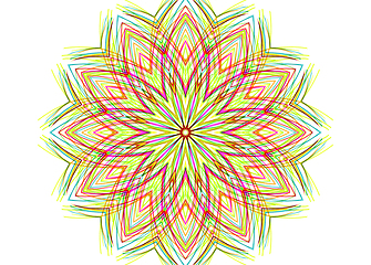 Image showing Abstract colorful round shape from lines