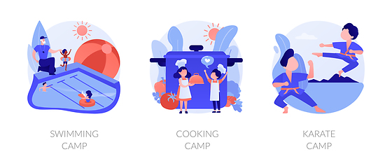 Image showing Kids holiday camps vector concept metaphors