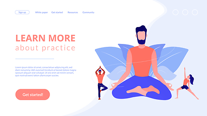 Image showing Yoga school concept landing page.