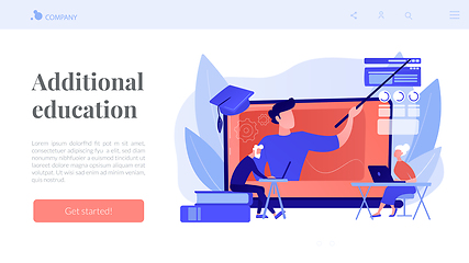 Image showing Online learning for seniors concept landing page