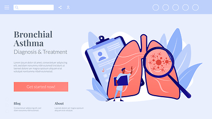 Image showing Lung cancer concept landing page.