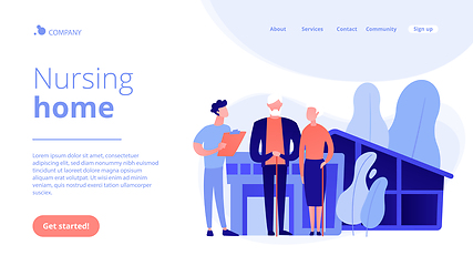 Image showing Nursing home concept landing page.