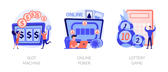 Image showing Online casino vector concept metaphors.