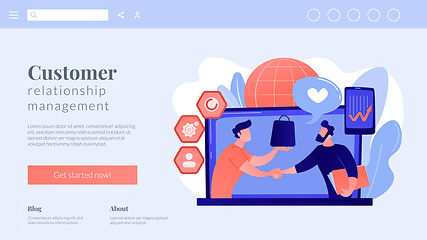 Image showing Customer Relationship Management concept landing page.