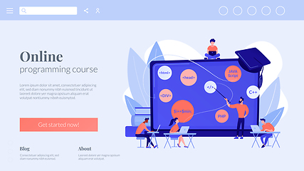 Image showing Coding workshop concept landing page