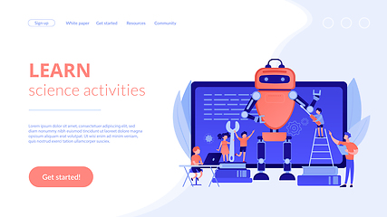 Image showing Engineering for kids concept landing page.