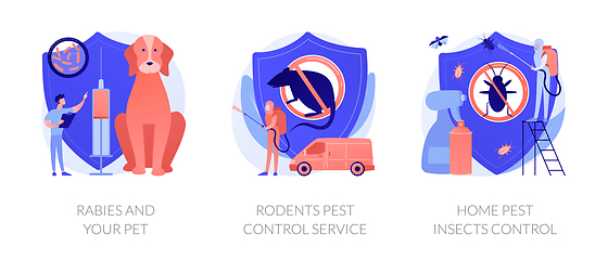 Image showing Parasite protection vector concept metaphors