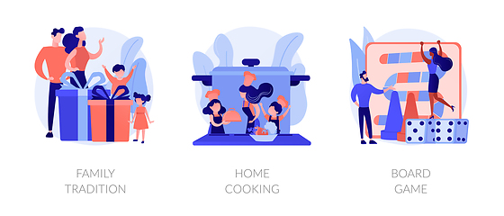 Image showing Family time vector concept metaphors.