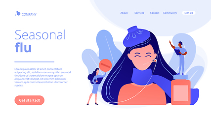 Image showing Seasonal affective disorder concept landing page.