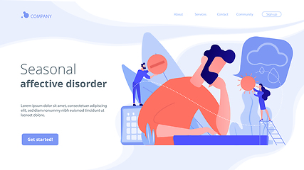 Image showing Seasonal affective disorder concept landing page.