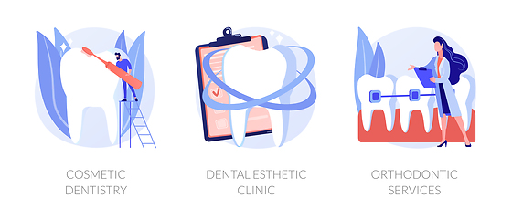 Image showing Cosmetic dentistry vector concept metaphors.