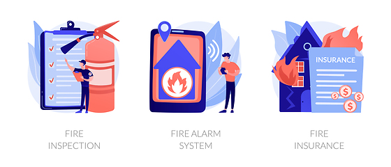 Image showing Fire prevention vector concept metaphors