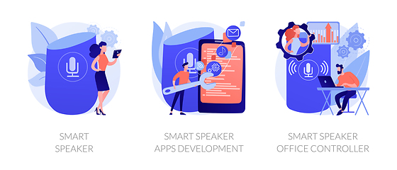 Image showing Smart speaker technology vector concept metaphors