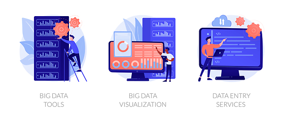 Image showing Big data vector concept metaphors