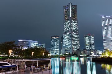 Image showing Yokohama city at night