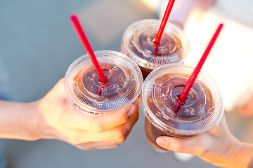 Image showing Friends drinking coffee together