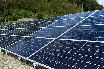 Image showing Solar power plant at countryside