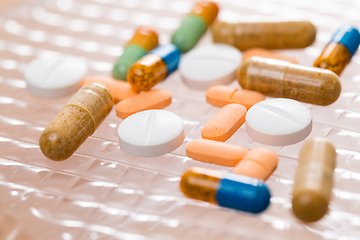 Image showing Colorful medication and pills