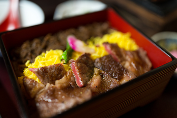 Image showing Japanese Grilled beef rice