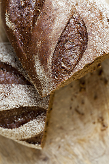 Image showing Black gray bread