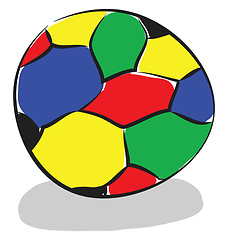 Image showing A colourful beach ball vector or color illustration