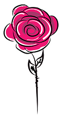 Image showing Painting of beautiful red roses vector color drawing or illustra