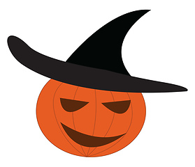 Image showing Pumpkin halloween decoration vector or color illustration