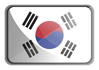 Image showing Vector illustration of South Korea flag on white background.