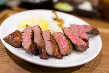 Image showing Grilled Japanese beef on plate