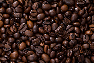Image showing Roasted coffee bean background