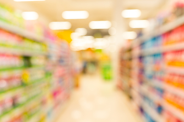 Image showing Abstract blur in supermarket