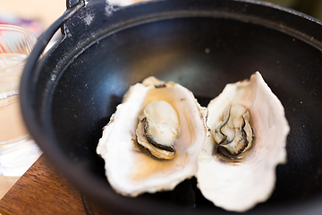 Image showing Steamed oyster rice bowl