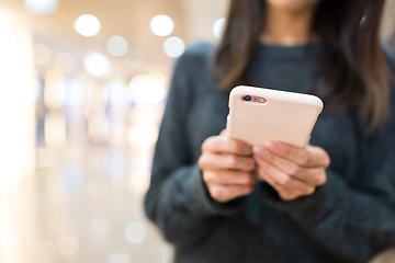 Image showing Woman use of mobile phone