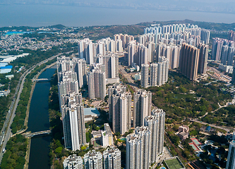Image showing Top view of city in Hong Kong