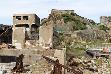Image showing Abandoned island in Nagasaki of Japan