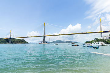 Image showing Ting Kau bridge in Hong Kong 