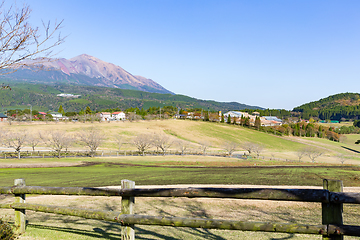 Image showing Pasture and mountain Kirishima
