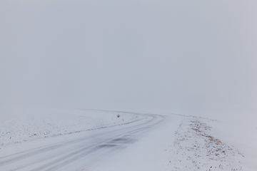 Image showing Snow drifts in winter