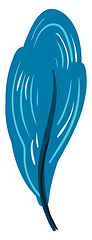 Image showing Blue feather painting vector or color illustration