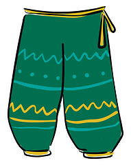 Image showing A stylish Aladdin pants vector or color illustration