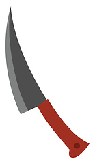 Image showing Clipart of a big knife vector or color illustration