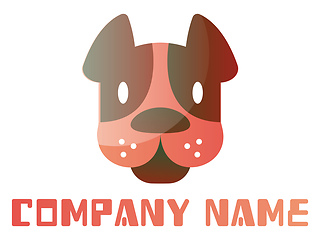 Image showing Minimalistic dog head with space for a text vector logo design o