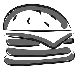 Image showing Burger icon vector or color illustration