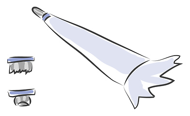 Image showing Simple cream tube vector illustrartion on white background.