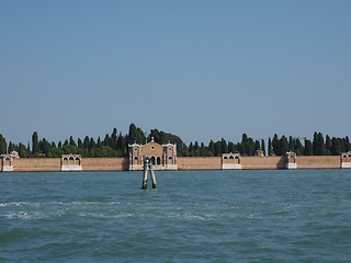 Image showing San Michele cemetery island in Venice