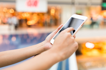 Image showing Woman using mobile phone