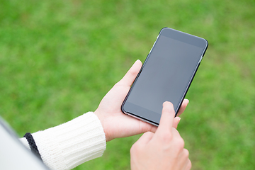 Image showing Woman use of cellphone