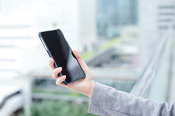 Image showing Woman using smart phone 