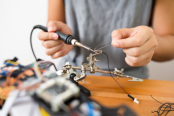 Image showing Drone building