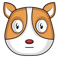 Image showing Cute cartoon puppy vector illustartion on white background